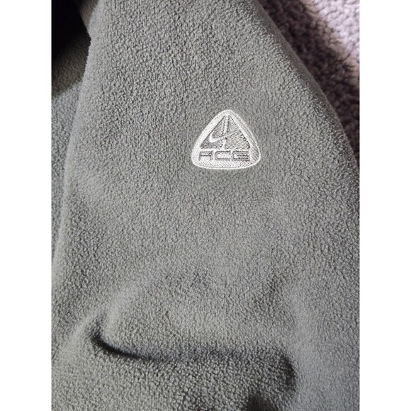 Nike ACG Thermal Layer 2 Fleece Full Zip Jacket Olive Green Youth Size 4-6 Small - Picture 5 of 6